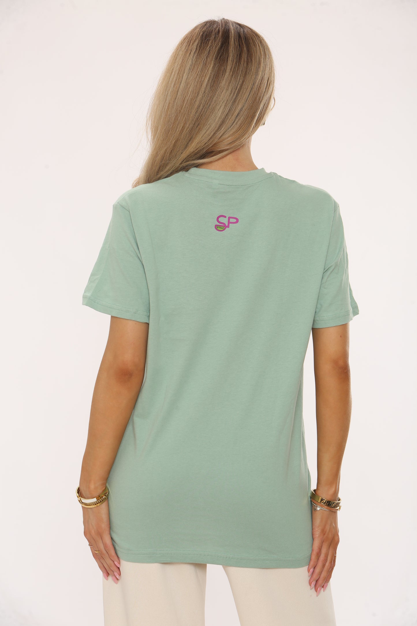 SIDE PRINT CREW NECK TSHIRT