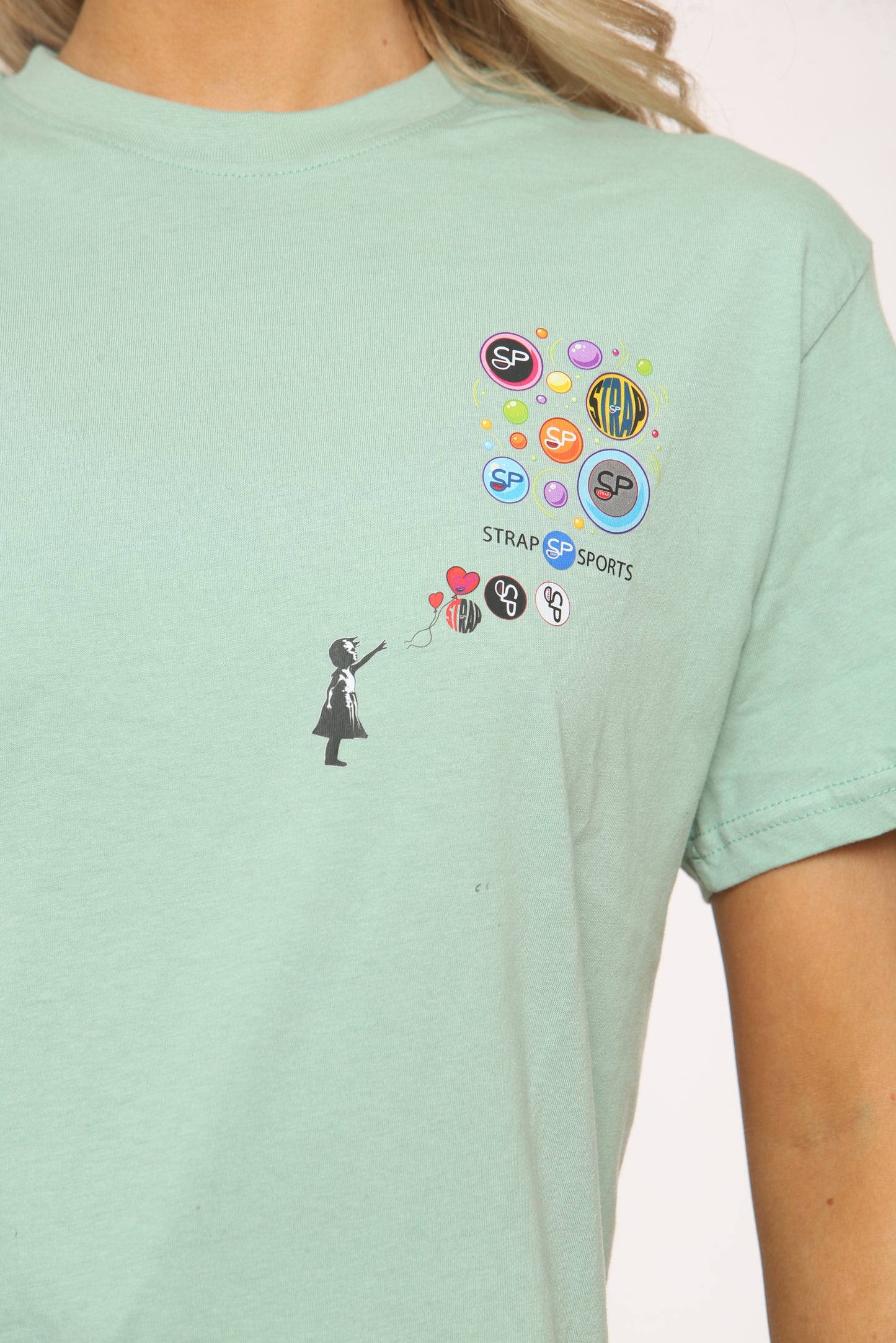 SIDE PRINT CREW NECK TSHIRT