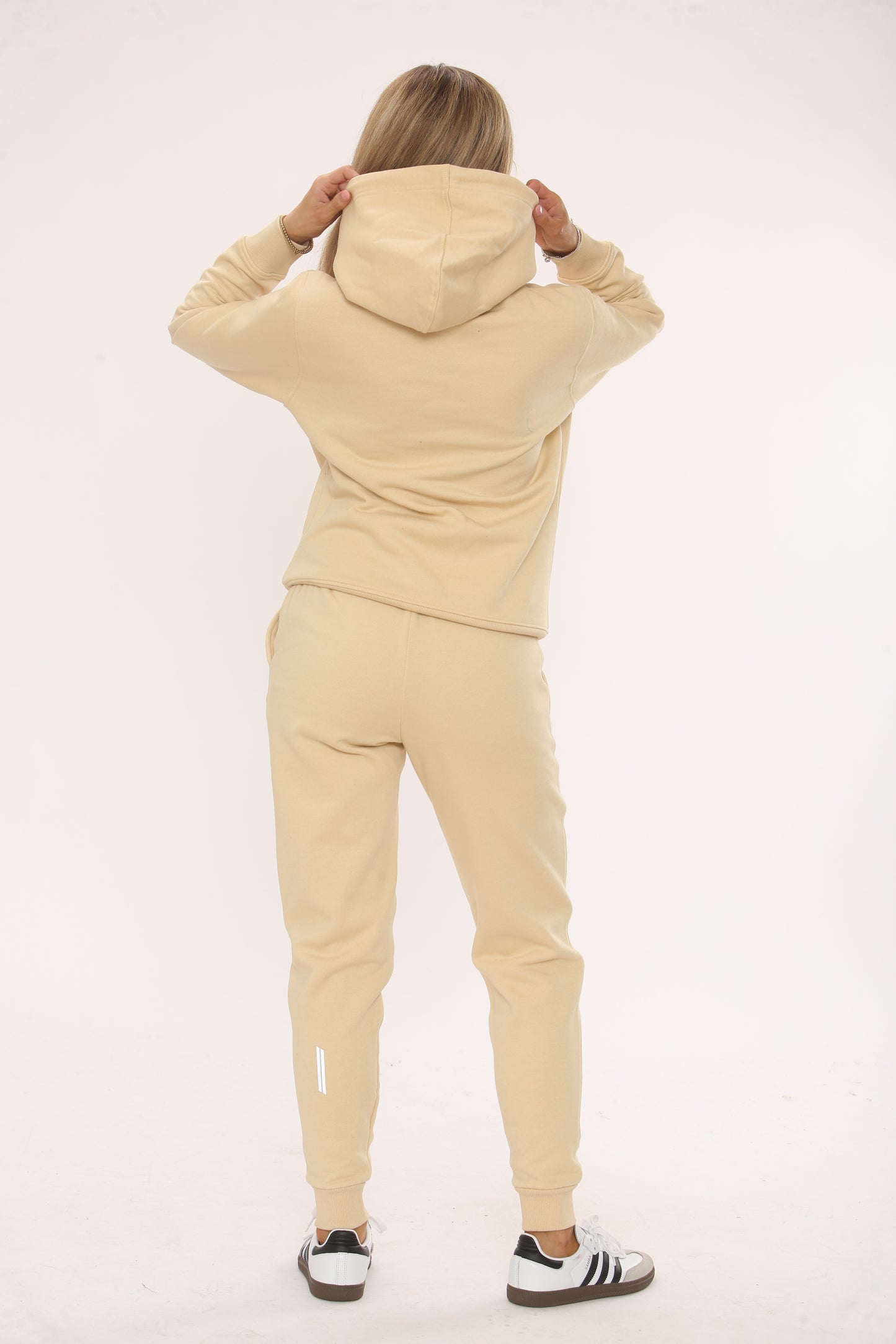 COTTON HOODIE AND JOGGERS WITH STRAP CONNECTION