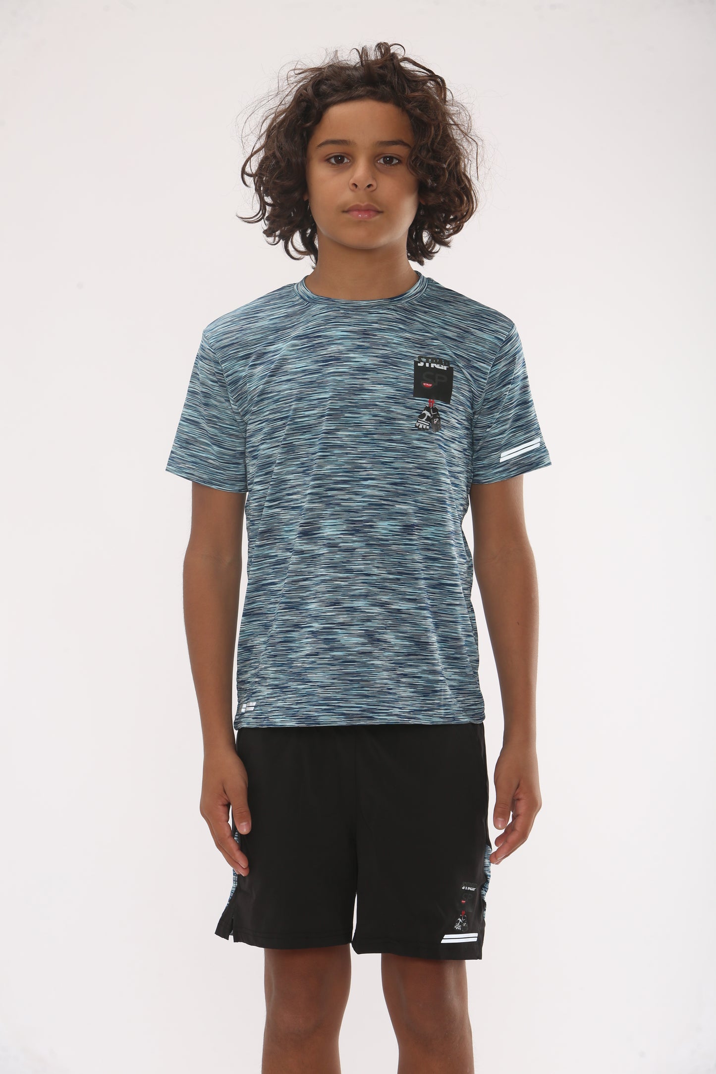 BLUE T SHIRT AND SHORTS MMA EDITION LOGO