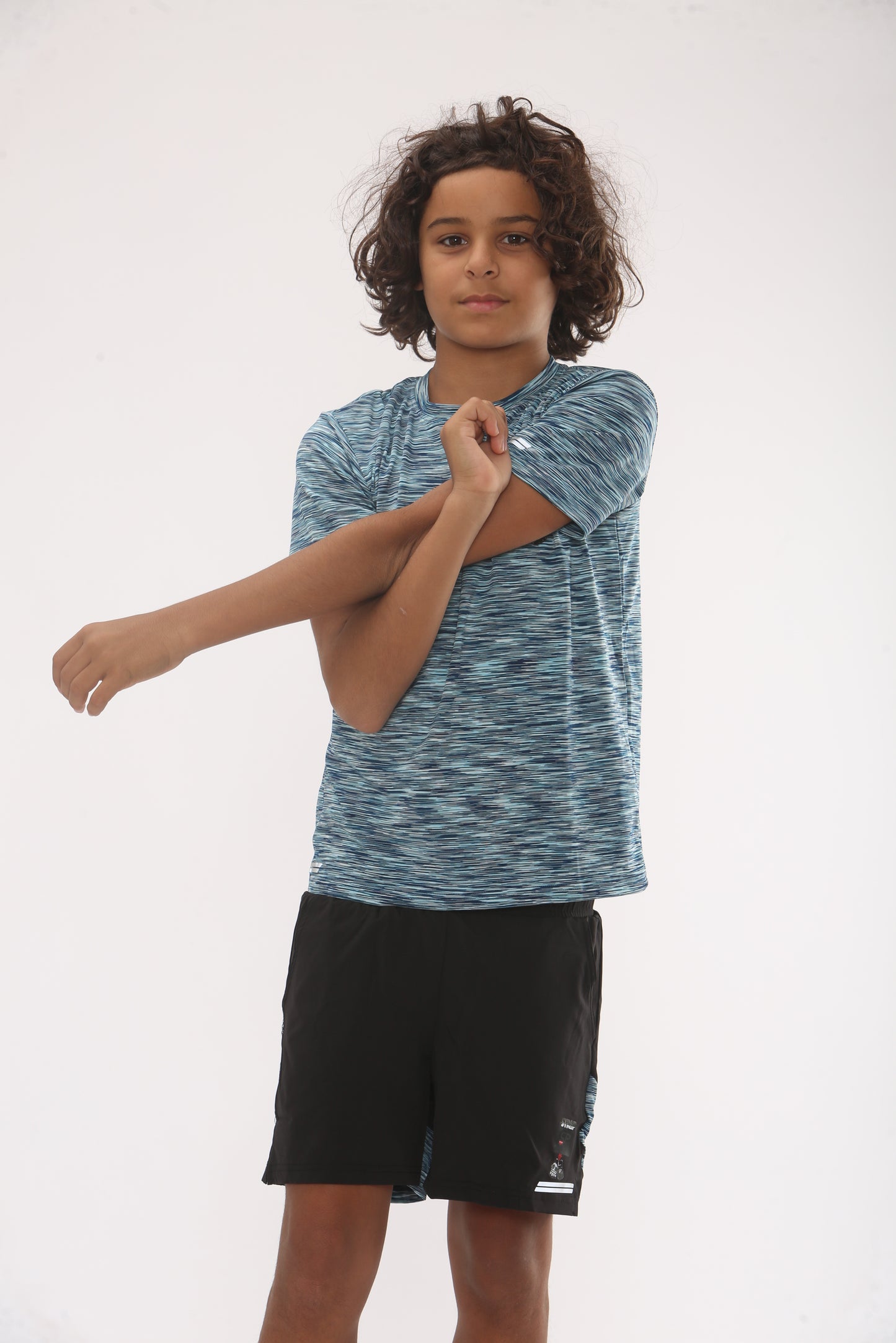 BLUE T SHIRT AND SHORTS MMA EDITION LOGO