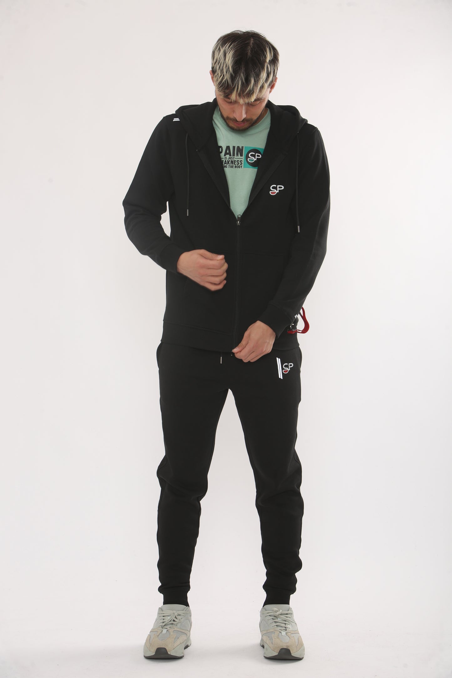 BLACK TRAINING ZIP TRACKSUIT