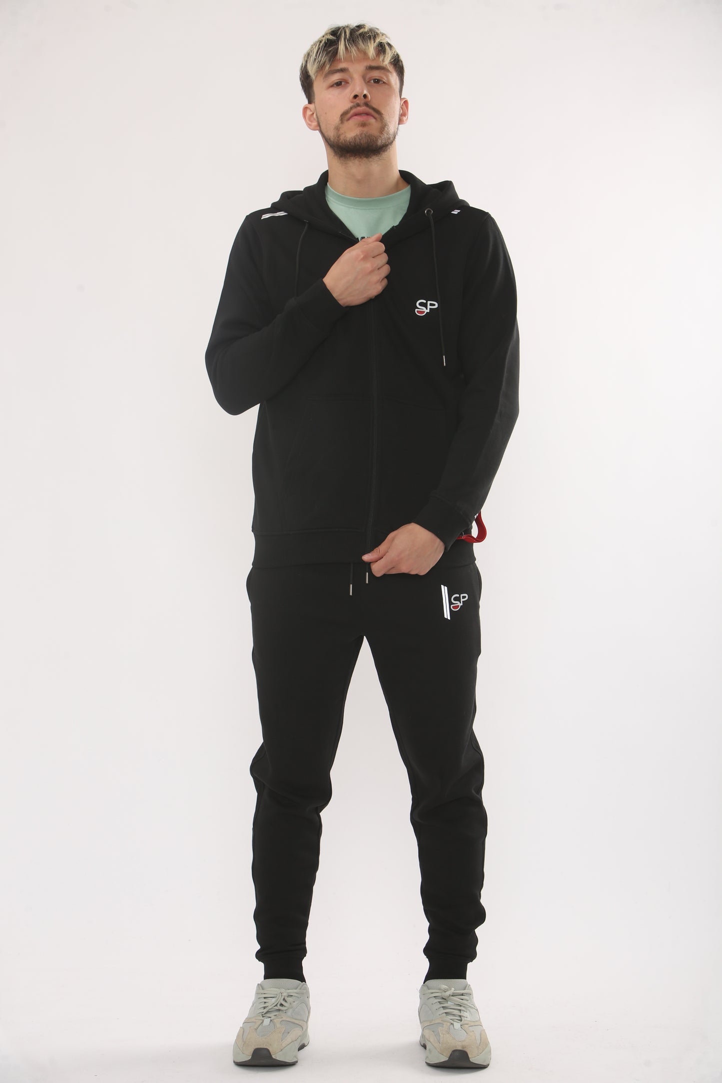 BLACK TRAINING ZIP TRACKSUIT
