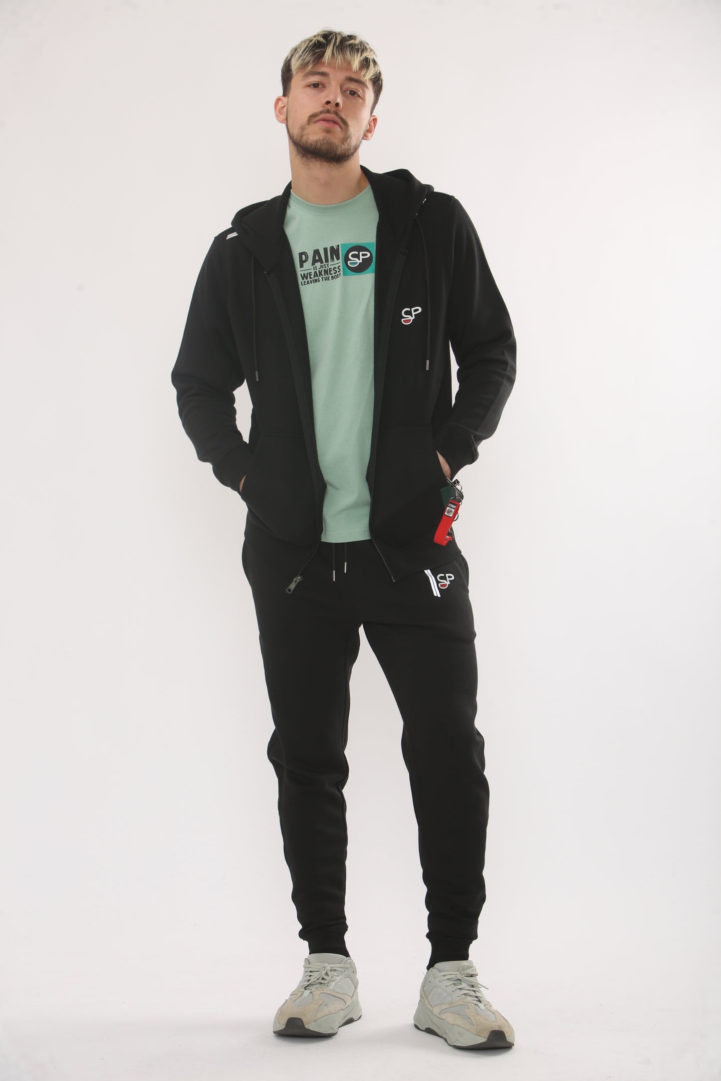 BLACK TRAINING ZIP TRACKSUIT