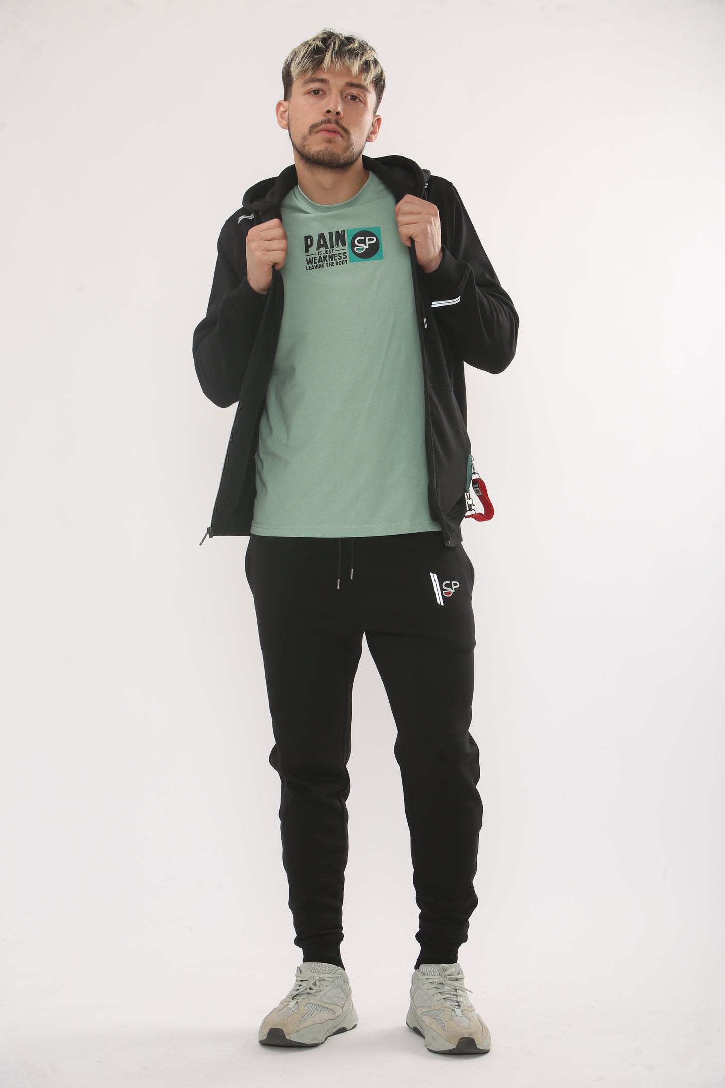 BLACK TRAINING ZIP TRACKSUIT