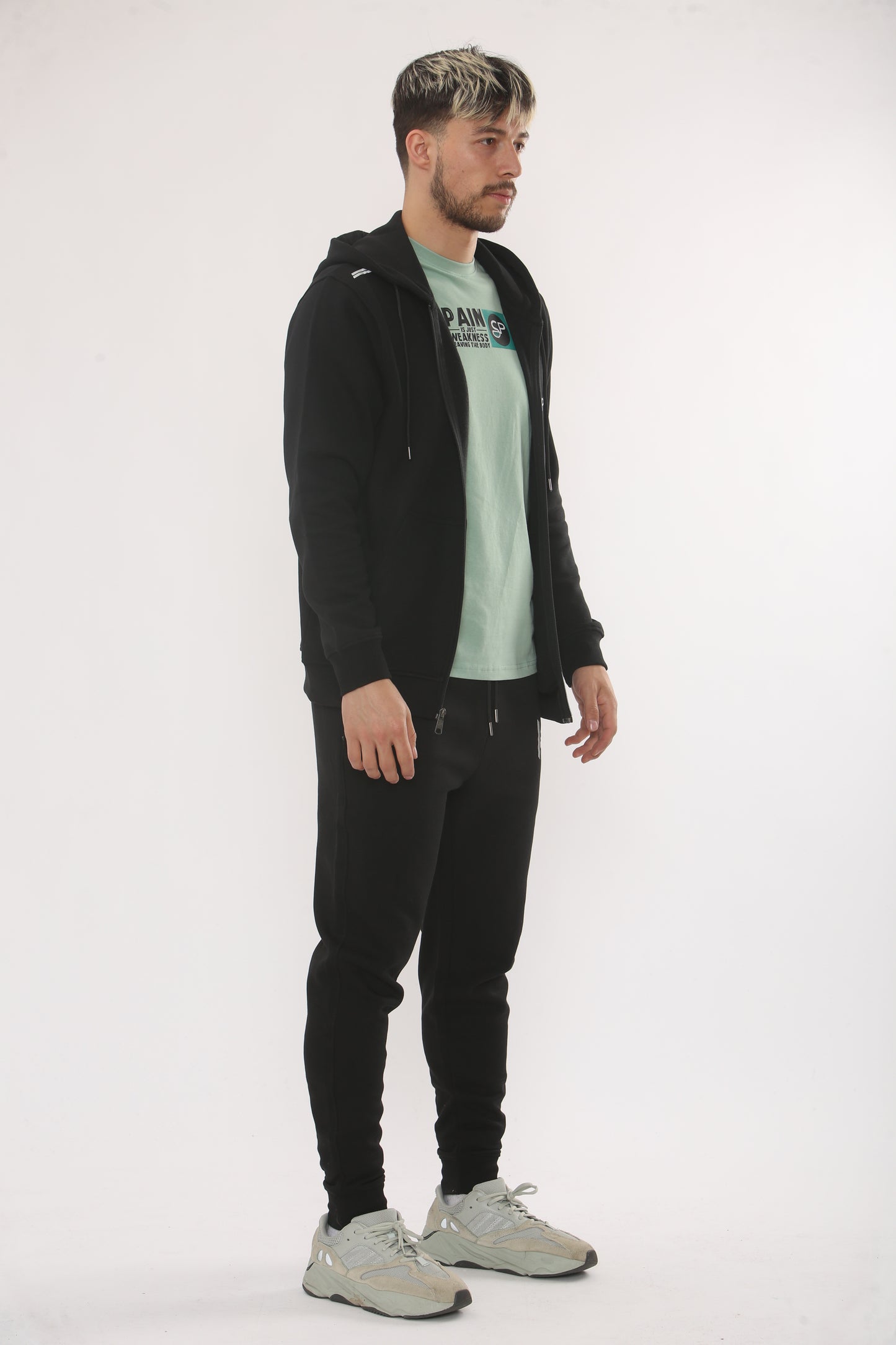 BLACK TRAINING ZIP TRACKSUIT