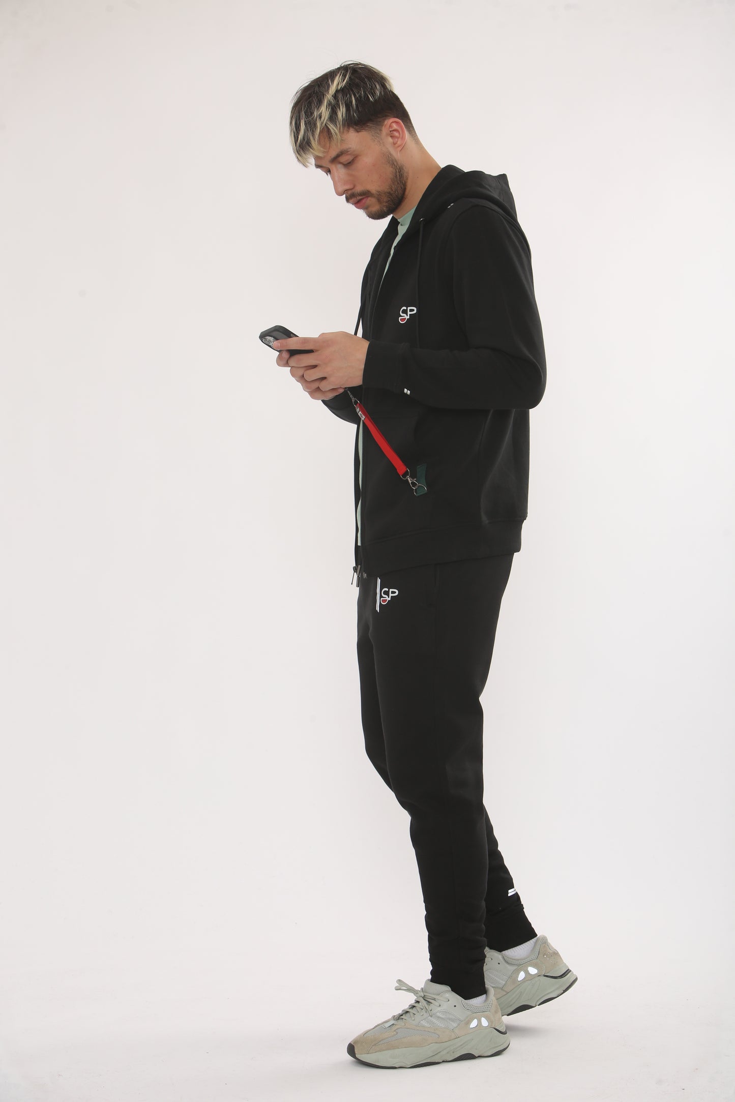 BLACK TRAINING ZIP TRACKSUIT