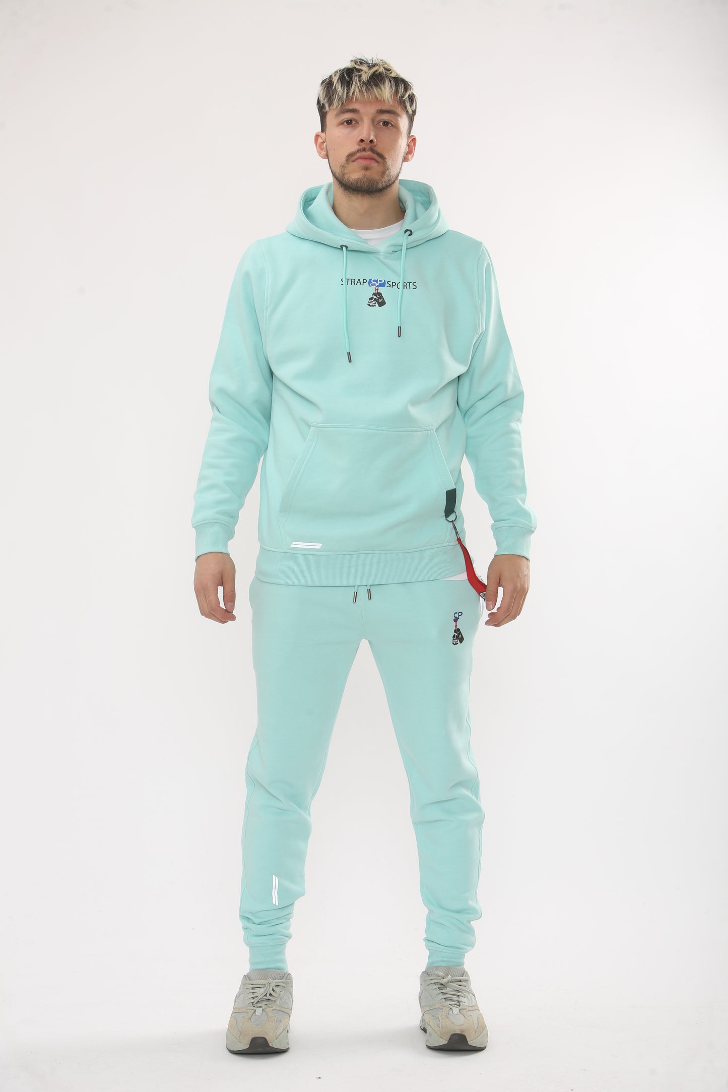 MINT HOODIE AND BOTTOM SET WITH SIDE STRAP CONNECTION