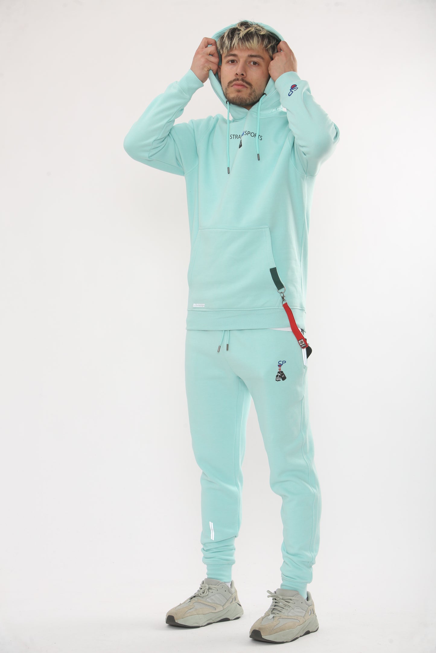 MINT HOODIE AND BOTTOM SET WITH SIDE STRAP CONNECTION