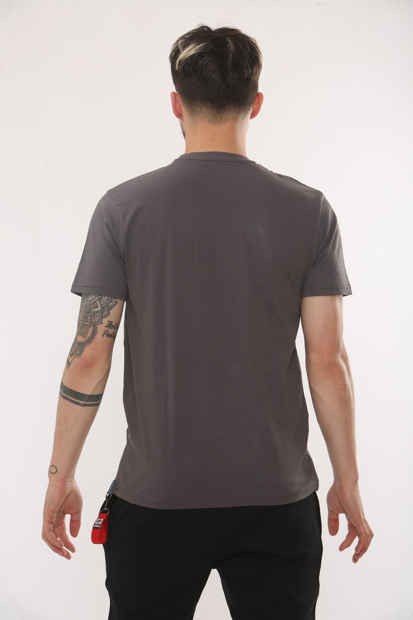 DARK GREY front centre logo t shirt