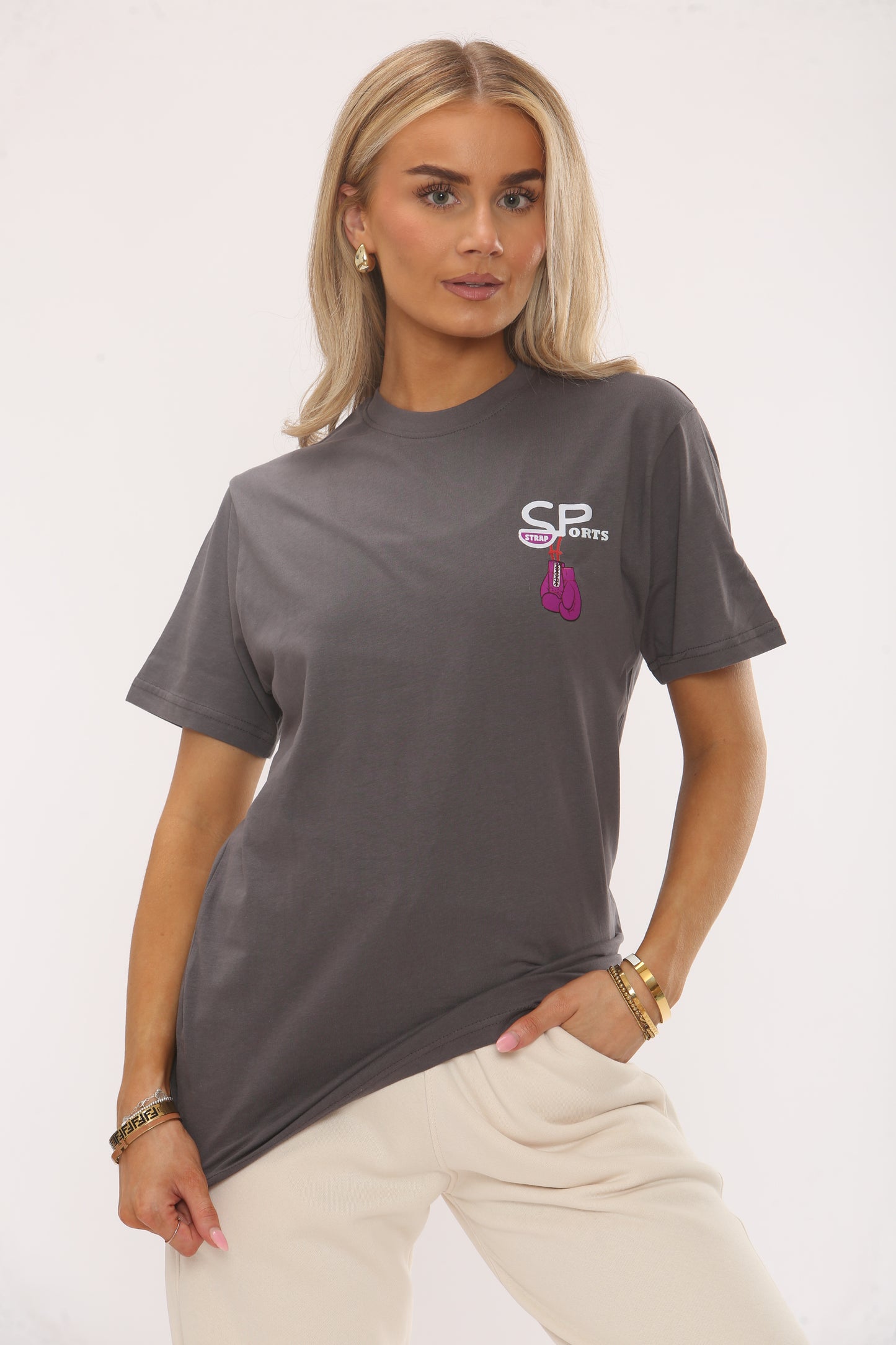 DARK GREY 100% COTTON TSHIRT