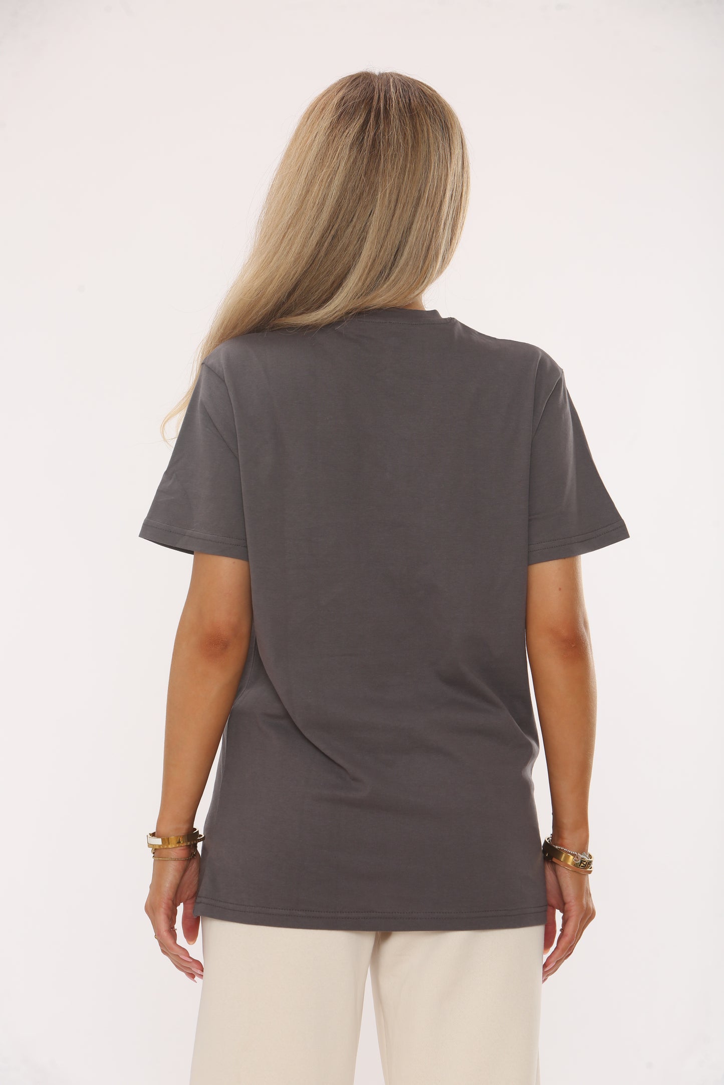 DARK GREY 100% COTTON TSHIRT